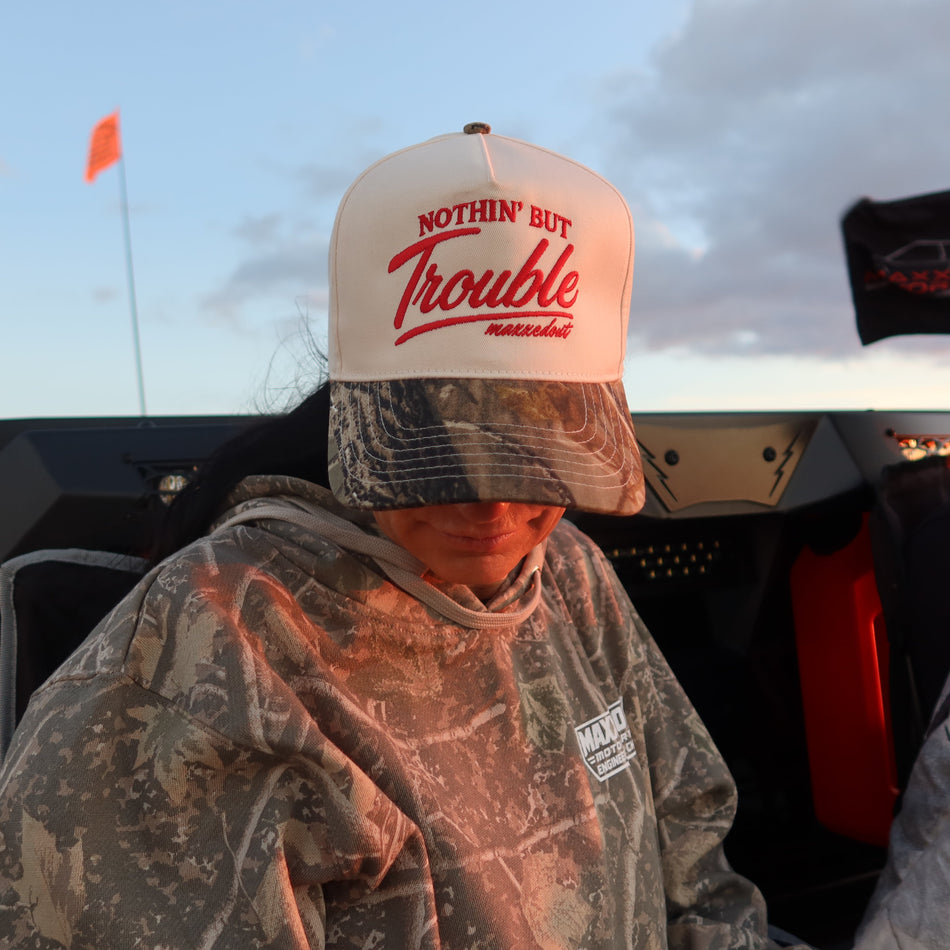 Nothin' But Trouble Snapback Hat Camo