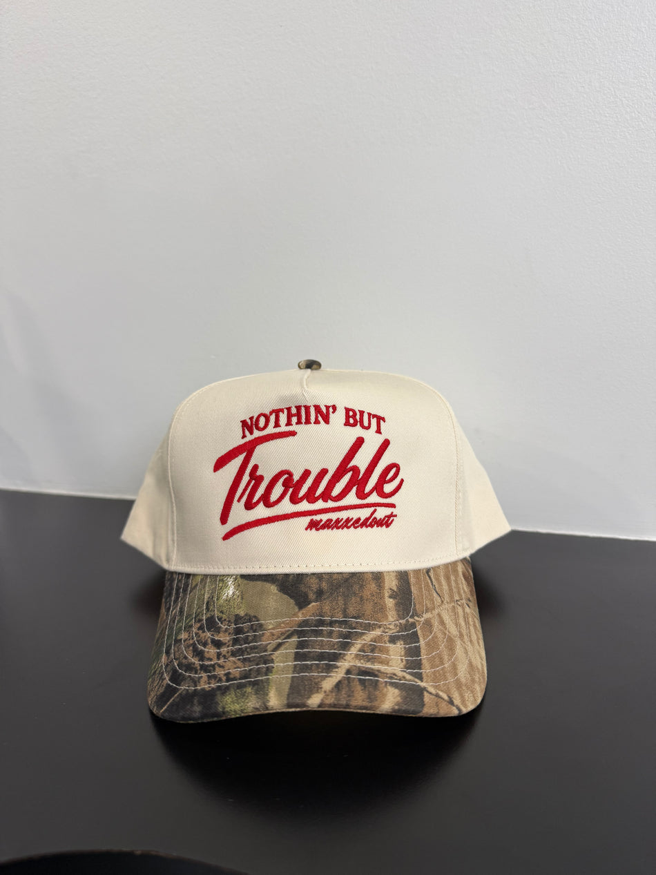 Nothin' But Trouble Snapback Hat Camo